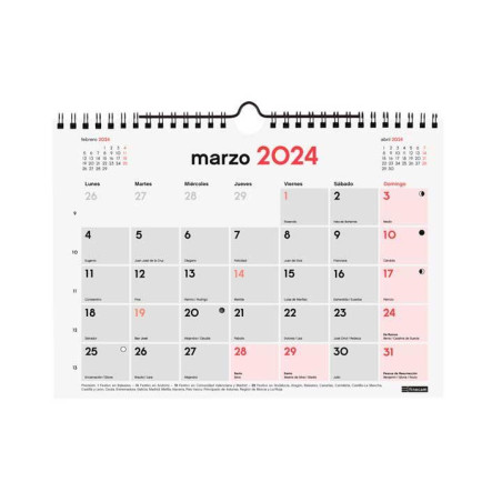 Calendario De Pared Finocam Neutro Escribir S Castellano