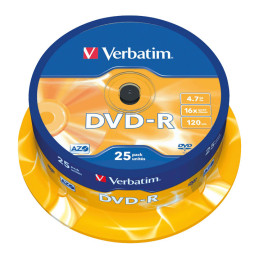 BOBINA 25 DVD-R VERBATIM...