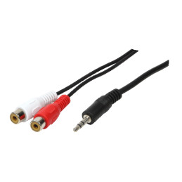 1X3.5MM - 2XRCA, 0.2M CABLE...